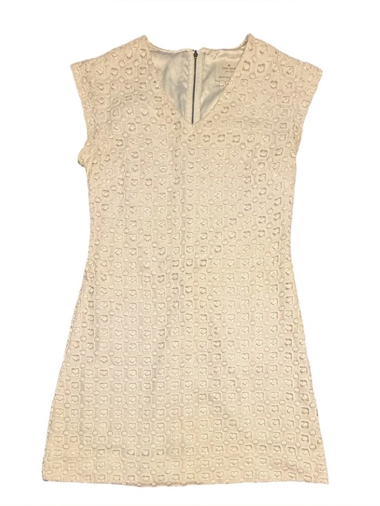 kate spade Dresses & Skirts - kate spade Cotton Cream Eyelet Lace Cap Sleeve V neck Dress Size 2/XS